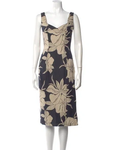 Pre-owned John Galliano Vintage Midi Length Dress In Black