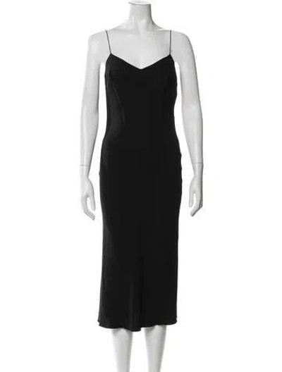 Pre-owned John Galliano Vintage Midi Length Dress In Black