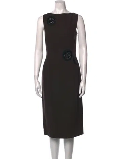Pre-owned John Galliano Vintage Midi Length Dress In Brown