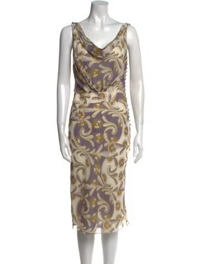 Pre-owned John Galliano Vintage Midi Length Dress In Neutral