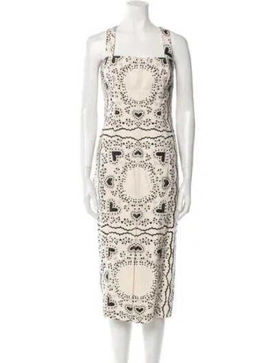 Pre-owned John Galliano Vintage Midi Length Dress In Neutral