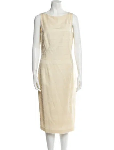 Pre-owned John Galliano Vintage Midi Length Dress In Neutral