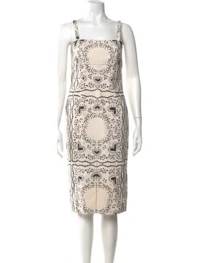Pre-owned John Galliano Vintage Midi Length Dress In Neutral