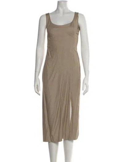 Pre-owned John Galliano Vintage Midi Length Dress In Neutral