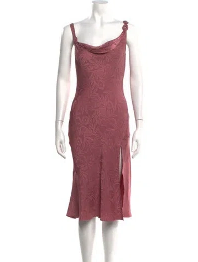 Pre-owned John Galliano Vintage Midi Length Dress In Pink