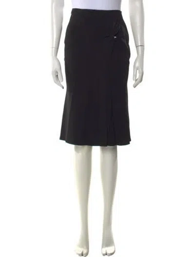 Pre-owned John Galliano Vintage Midi Length Skirt In Black