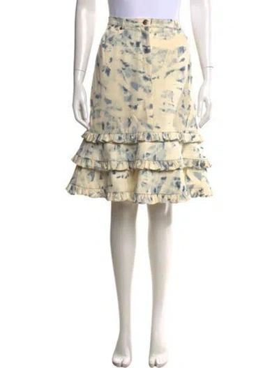 Pre-owned John Galliano Vintage Midi Length Skirt In Neutral