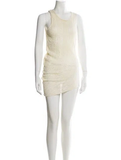 Pre-owned John Galliano Vintage Mini Dress In Neutral
