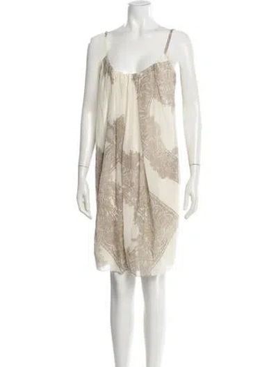 Pre-owned John Galliano Vintage Mini Dress In Neutrals