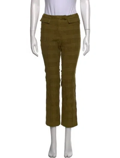 Pre-owned John Galliano Vintage Straight Leg Pants In Green