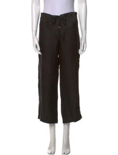 Pre-owned John Galliano Vintage Wide Leg Pants In Black