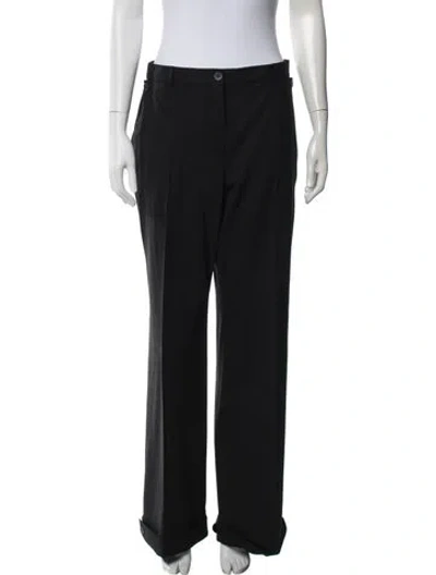 Pre-owned John Galliano Vintage Wide Leg Pants In Black