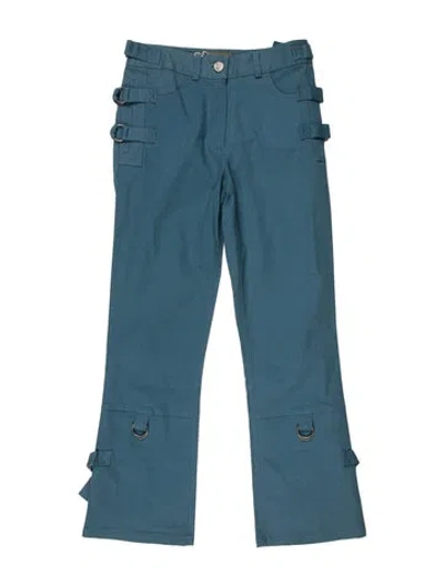 Pre-owned John Galliano Vintage Wide Leg Pants In Blue