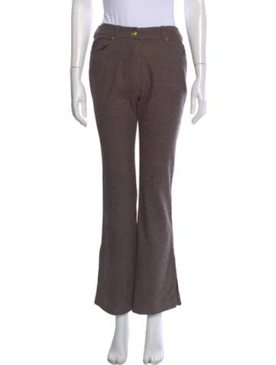 Pre-owned John Galliano Vintage Wide Leg Pants In Brown