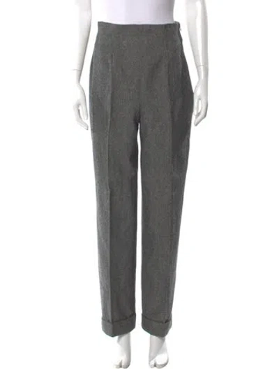 Pre-owned John Galliano Vintage Wide Leg Pants In Gray