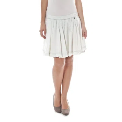 John Galliano White Cotton Skirt