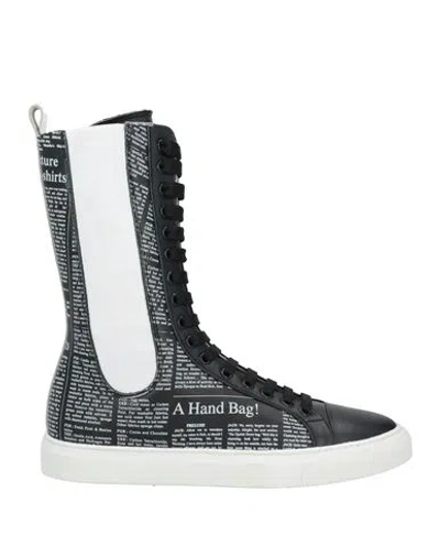 John Galliano Woman Ankle Boots Black Size 8 Calfskin