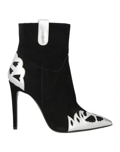 John Galliano Woman Ankle Boots Black Size 8 Leather