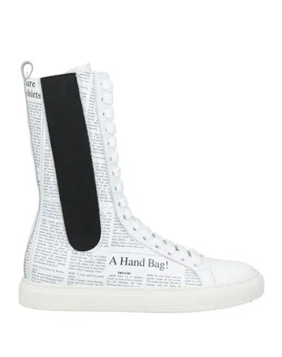 John Galliano Woman Ankle Boots White Size 5 Calfskin