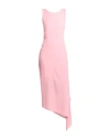 John Galliano Woman Midi Dress Pink Size 2 Polyester, Elastane In Pink