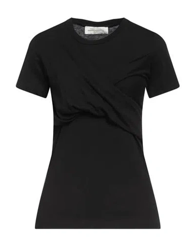 John Galliano Woman T-shirt Black Size L Cotton