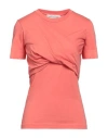 John Galliano Woman T-shirt Coral Size Xs Cotton In Red