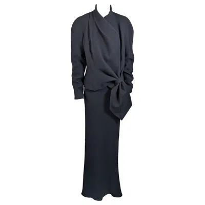 Pre-owned John Galliano Wool Crepe Suit, Fall Winter 1999 Maori Collection. In Black