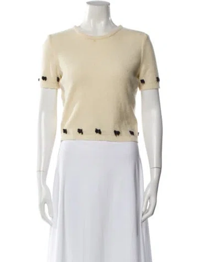 Pre-owned John Galliano Wool Crew Neck Sweater In Neutral