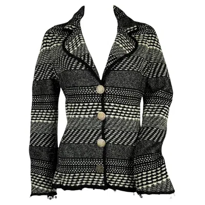 Pre-owned John Galliano Wool Jacket W Beaded Hem, Fw 2004 In Black