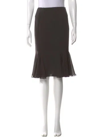 Pre-owned John Galliano Wool Knee-length Skirt In Black