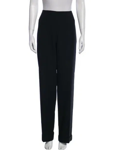 Pre-owned John Galliano Wool Straight Leg Pants In Black