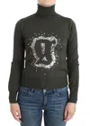 John Galliano Wool Turtleneck Sweater In Black