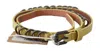 John Galliano Yellow Leather Luxury Slim Buckle Fancy Women's Belt In Brown
