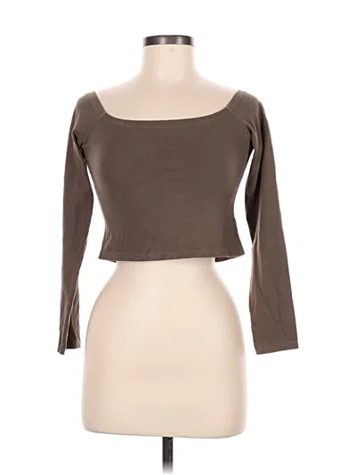 Pre-owned John Galt 3/4 Sleeve T-shirt In Brown