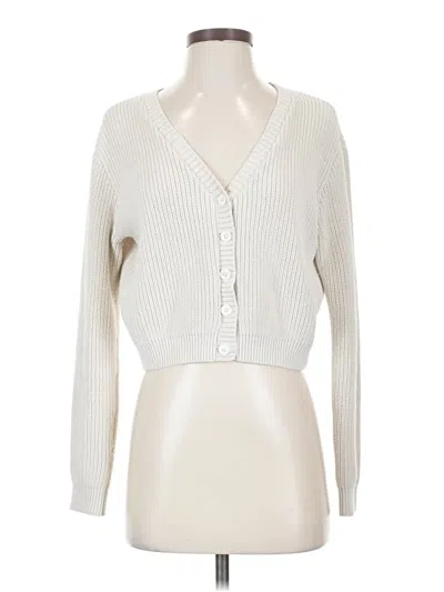 Pre-owned John Galt Cardigan Sweater In White