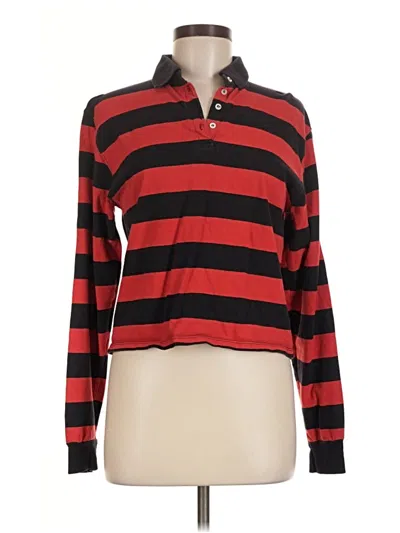 Pre-owned John Galt Long Sleeve Top Red Turtleneck Tops