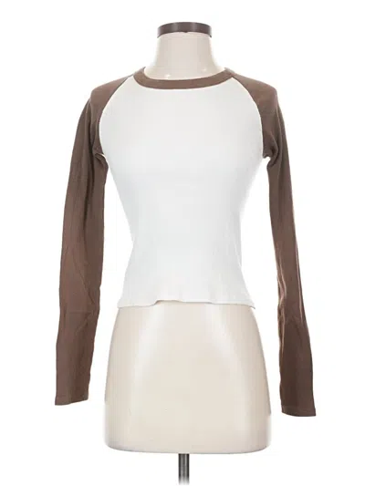 Pre-owned John Galt Long Sleeve T-shirt In Brown