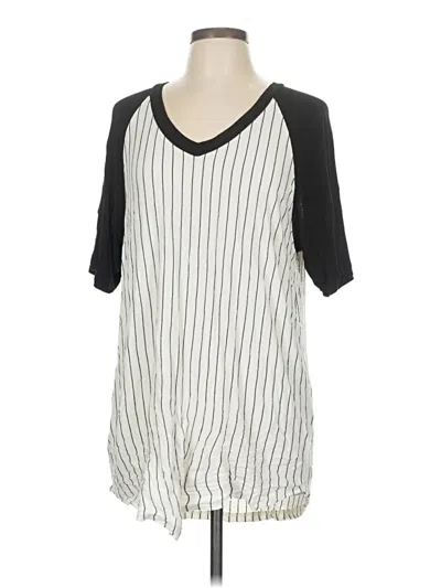 Pre-owned John Galt Short Sleeve Henley Shirt In Silver