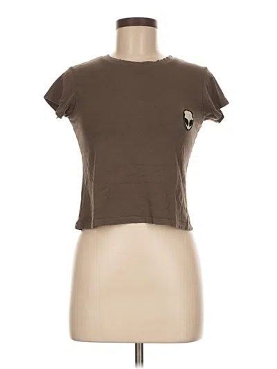 Pre-owned John Galt Short Sleeve T-shirt In Brown