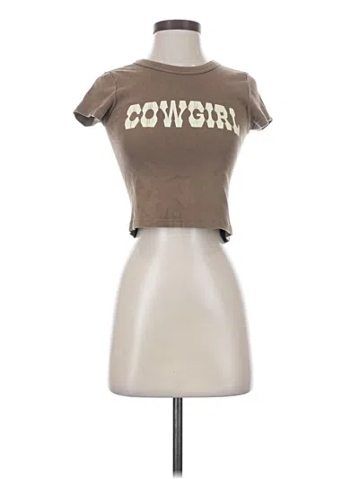 Pre-owned John Galt Short Sleeve T-shirt In Brown