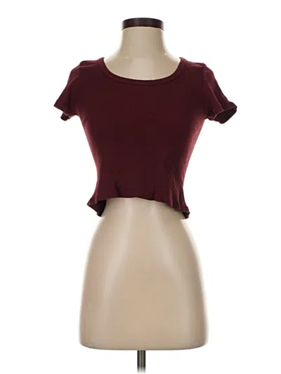Pre-owned John Galt Short Sleeve T-shirt In Burgundy