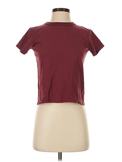 Pre-owned John Galt Short Sleeve T-shirt In Burgundy