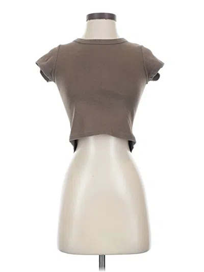 Pre-owned John Galt Short Sleeve Turtleneck In Brown