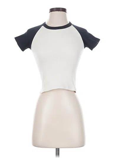 Pre-owned John Galt Short Sleeve Turtleneck In Ivory