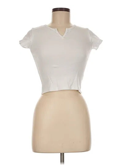 Pre-owned John Galt Short Sleeve Turtleneck In Ivory