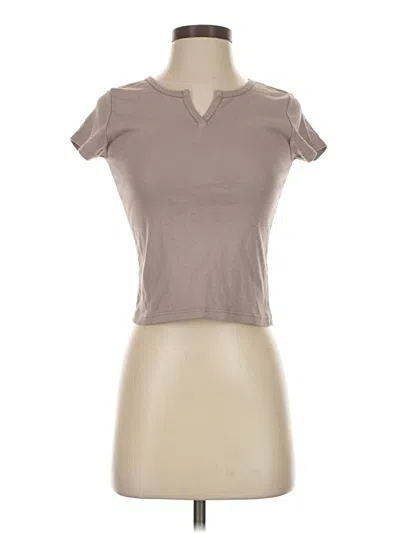Pre-owned John Galt Short Sleeve Turtleneck In Tan