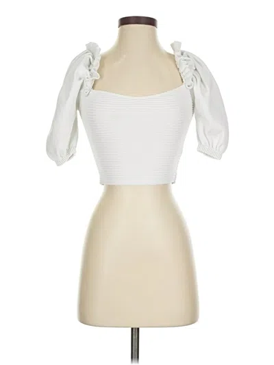 Pre-owned John Galt Sleeveless Blouse In Ivory