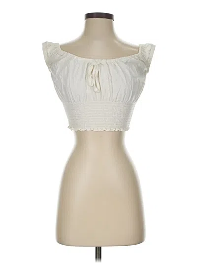 Pre-owned John Galt Sleeveless Blouse In Ivory