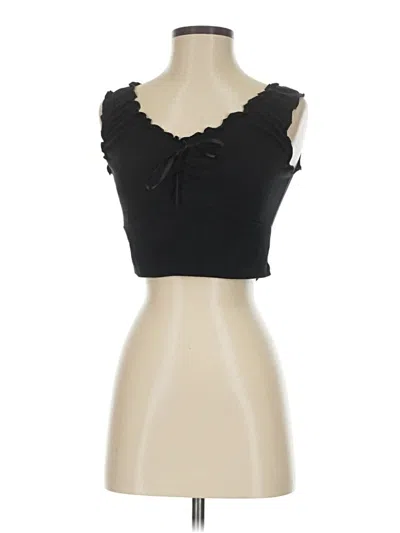 Pre-owned John Galt Sleeveless Top Black Sweetheart Neckline Tops
