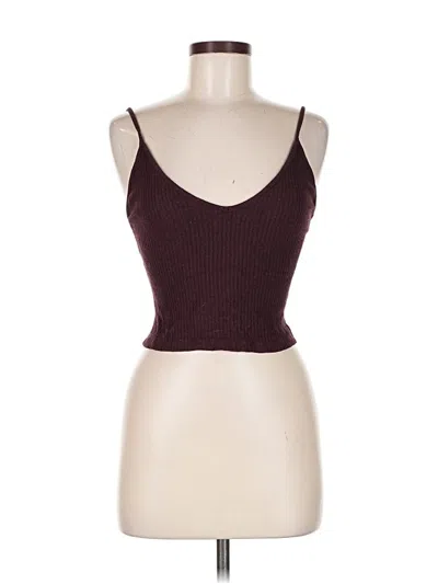 Pre-owned John Galt Sleeveless Top Burgundy Sweetheart Neckline Tops